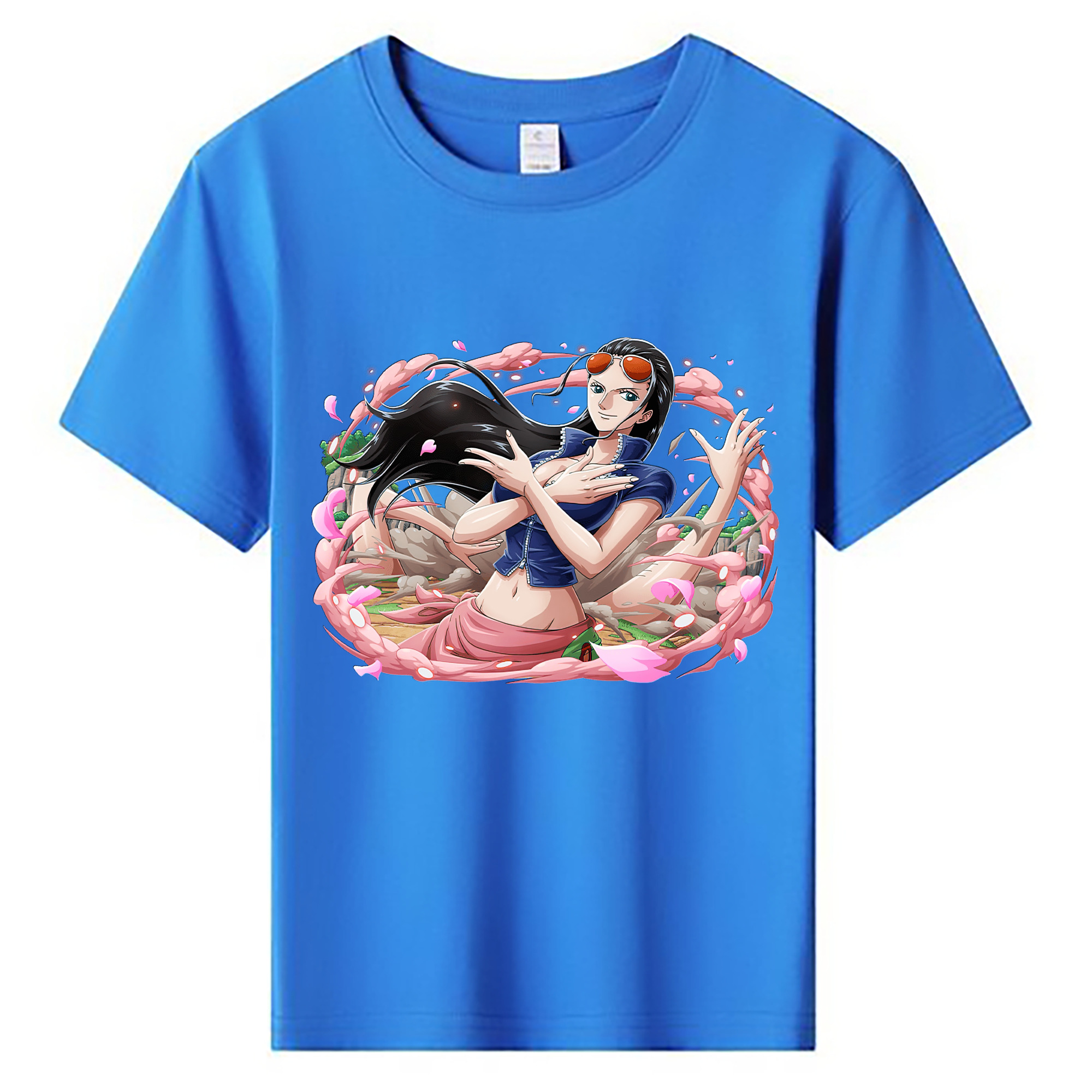 ワンピース ニコ・ロビン ONE PIECE Nico Robin 綿100％キッズTシャツ（フロントプリント）